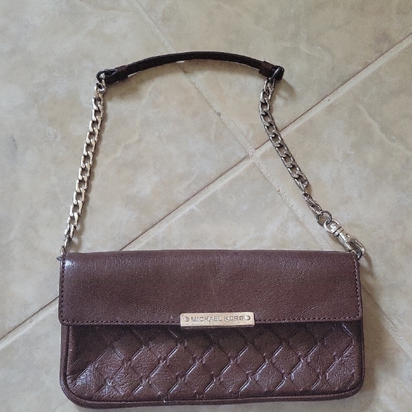 Y2K VTG Michael Kors Brown Quilted Leather Bag - Picture 1 of 9